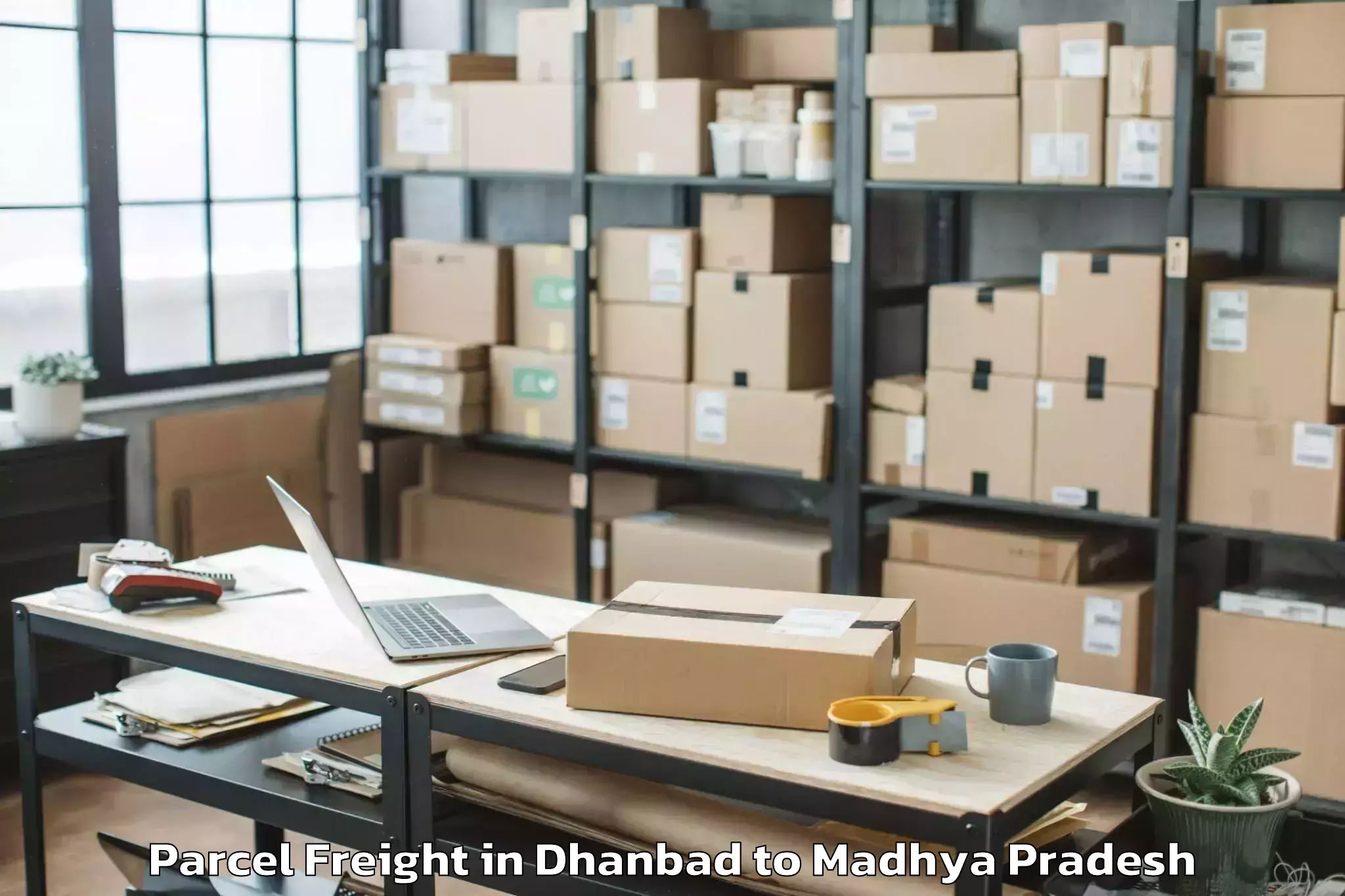 Hassle-Free Dhanbad to Shivpuri Parcel Freight